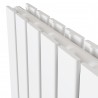 832mm (w) x 600mm (h) Luna White Horizontal Double Flat Panel Radiator - Closeup