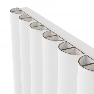 415mm (w) x 1800mm (h) "Taurus" White Vertical Aluminium Radiator (6 Extrusions)