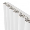 975mm (w) x 600mm (h) "Taurus" White Horizontal Aluminium Radiator (14 Extrusions) - Closeup