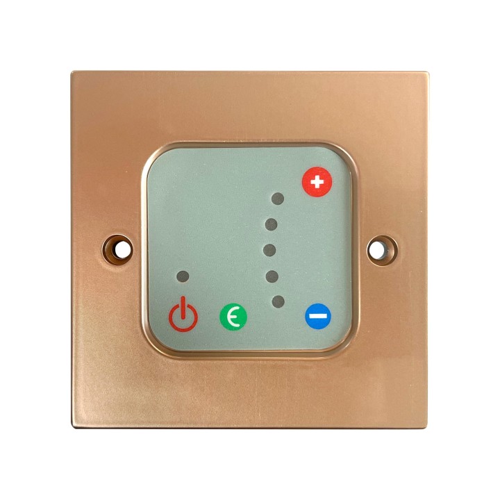 Copper Thermostatic Wall Controller 2 hour boost