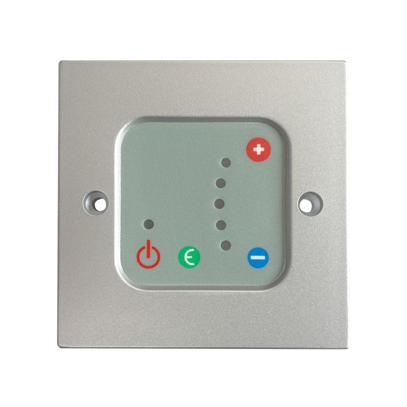 Silver Thermostatic Wall Controller for Electric Towel Rails or Radiators