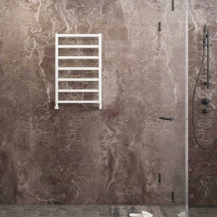 Carisa Burton Textured White Aluminium Designer Towel Rails (3 Sizes)