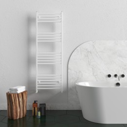 Carisa Fame Textured White Aluminium Designer Towel Rails (4 Sizes)
