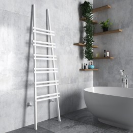 Carisa Jacobs F Textured White Aluminium Designer Towel Rail