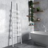 Carisa "Jacobs F" Textured White Aluminium Designer Towel Rail