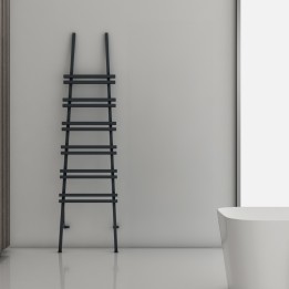 Carisa Jacobs F Textured Anthracite Aluminium Designer Towel Rail