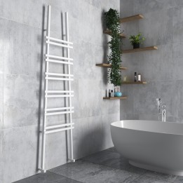 Carisa Jacobs W Textured White Aluminium Designer Towel Rail