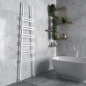 Carisa "Jacobs W" Textured White Aluminium Designer Towel Rail