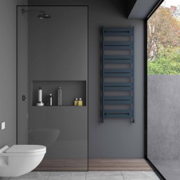 Carisa Ligne Textured Anthracite Aluminium Designer Towel Rails (5 Sizes)