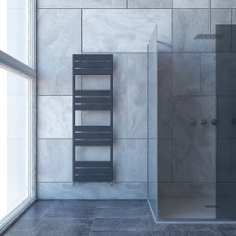 Carisa Mack Bath Textured Anthracite Aluminium Designer Towel Rails (4 Sizes)