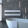 Carisa "Mack Bath H" Textured White Aluminium Designer Towel Rails (2 Sizes)