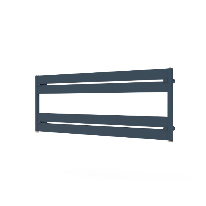 Carisa Mack Bath H Textured Anthracite Aluminium Designer Towel Rails (2 Sizes)