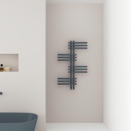 Carisa Unico Textured Anthracite Aluminium Designer Towel Rails (3 Sizes)