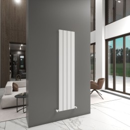 Carisa Angers Textured White Aluminium Vertical Designer Radiators (3 Sizes)