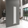 Carisa "Angers" Textured White Aluminium Vertical Designer Radiators (3 Sizes)