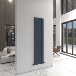 Carisa Angers Textured Anthracite Aluminium Vertical Designer Radiators (3 Sizes)