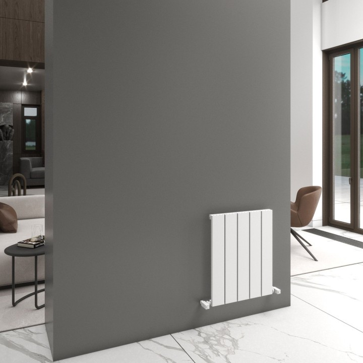 Carisa Angers Textured White Aluminium Horizontal Designer Radiators (5 Sizes)