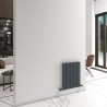 Carisa "Angers" Textured Anthracite Aluminium Horizontal Designer Radiators (5 Sizes)