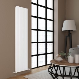 Carisa Angers Double Textured White Aluminium Vertical Designer Radiators (3 Sizes)