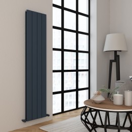 Carisa Angers Double Textured Anthracite Aluminium Vertical Designer Radiators (3 Sizes)