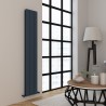 Carisa "Angers Double" Textured Anthracite Aluminium Vertical Designer Radiators (3 Sizes)