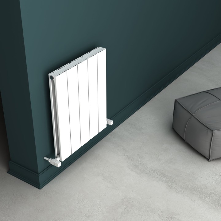 Carisa Angers Double Textured White Aluminium Horizontal Designer Radiators (5 Sizes)