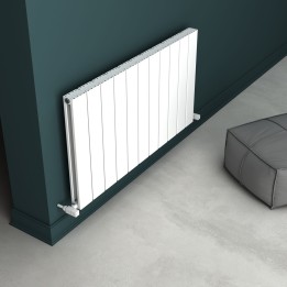 Carisa Angers Double Textured White Aluminium Horizontal Designer Radiators (5 Sizes)