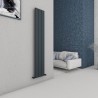 Carisa "Chambord" Textured Anthracite Aluminium Vertical Designer Radiators (3 Sizes)