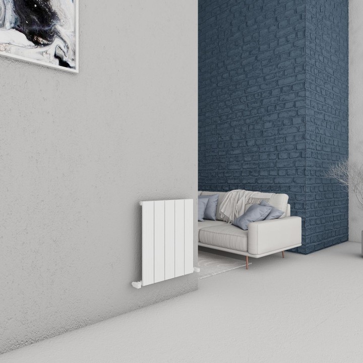 Carisa Chambord Textured White Aluminium Horizontal Designer Radiators (5 Sizes)