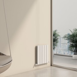 Carisa Chambord Double Textured White Aluminium Horizontal Designer Radiators (5 Sizes)