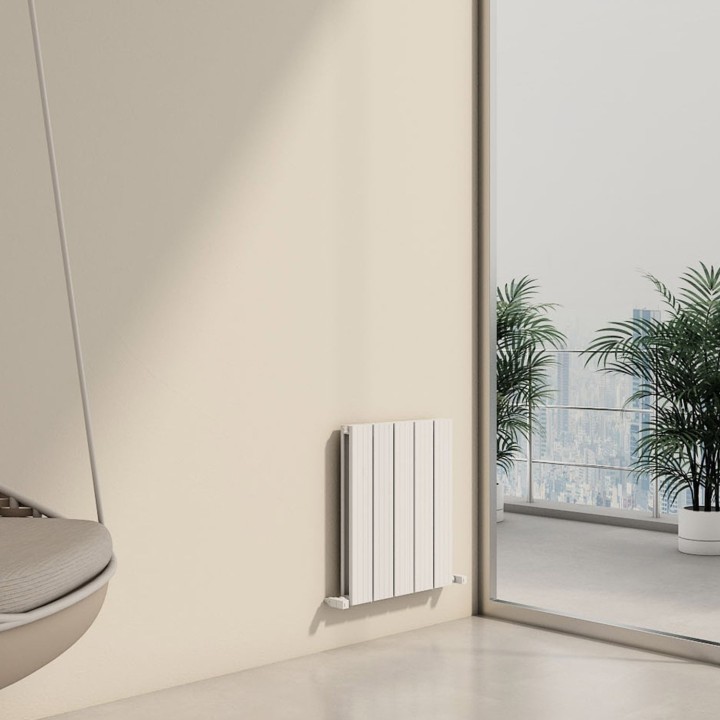 Carisa Chambord Double Textured White Aluminium Horizontal Designer Radiators (5 Sizes)