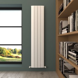 Carisa Dune Textured White Aluminium Vertical Designer Radiators (3 Sizes)
