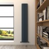 Carisa "Dune" Textured Anthracite Aluminium Vertical Designer Radiators (3 Sizes)