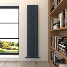 Carisa Dune Textured Anthracite Aluminium Vertical Designer Radiators (3 Sizes)