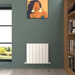 Carisa Dune Textured White Aluminium Horizontal Designer Radiators (5 Sizes)