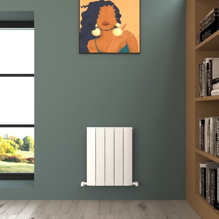 Carisa Dune Textured White Aluminium Horizontal Designer Radiators (5 Sizes)