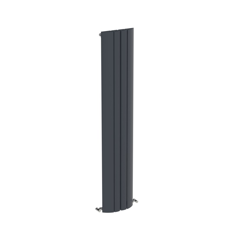 Carisa "Gaia" Textured Anthracite Aluminium Designer Vertical Radiators (3 Sizes)