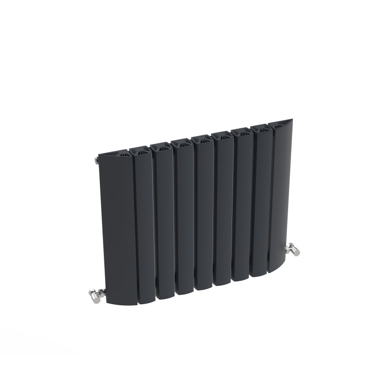 Carisa "Gaia" Textured Anthracite Aluminium Designer Horizontal Radiators (3 Sizes)