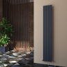 Carisa "Monza" Textured Anthracite Aluminium Vertical Designer Radiators (3 Sizes)