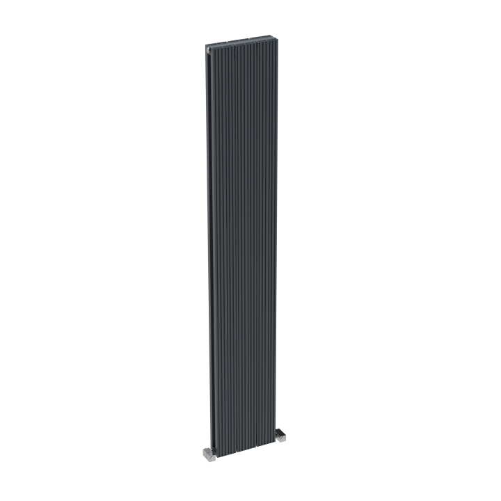 Carisa Monza Double Textured Anthracite Aluminium Vertical Designer Radiators (5 Sizes)