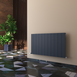 Carisa Monza Double Textured Anthracite Aluminium Horizontal Designer Radiators (6 Sizes)