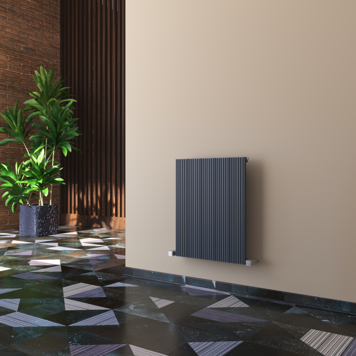 Carisa Monza Double Textured Anthracite Aluminium Horizontal Designer Radiators (6 Sizes)