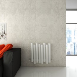 Carisa Motion Textured White Aluminium Horizontal Designer Radiators (2 Sizes)