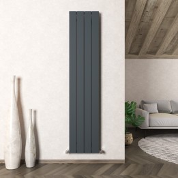 Carisa Nemo Textured Anthracite Aluminium Vertical Designer Radiators (3 Sizes)