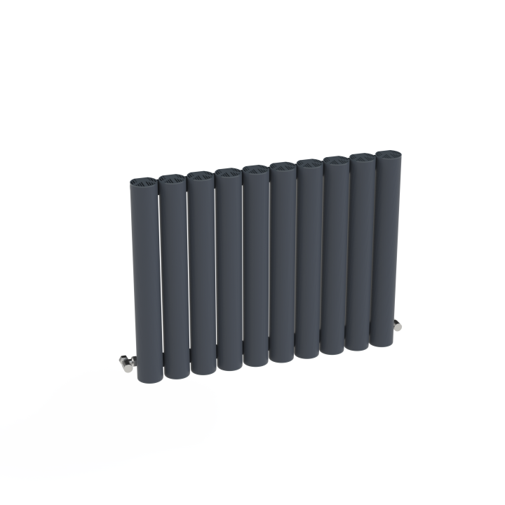 Carisa Otto Textured Anthracite Aluminium Horizontal Designer Radiators (2 Sizes)