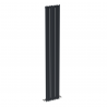 Carisa "Pipette" Textured Anthracite Aluminium Vertical Designer Radiators (3 Sizes)