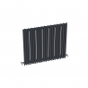 Carisa "Pipette" Textured Anthracite Aluminium Horizontal Designer Radiators (4 Sizes)