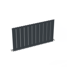 Carisa Pipette Textured Anthracite Aluminium Horizontal Designer Radiators (4 Sizes)