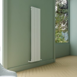 Carisa Plata Textured White Aluminium Vertical Designer Radiators (5 Sizes)