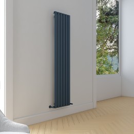Carisa Plata Textured Anthracite Aluminium Vertical Designer Radiators (5 Sizes)